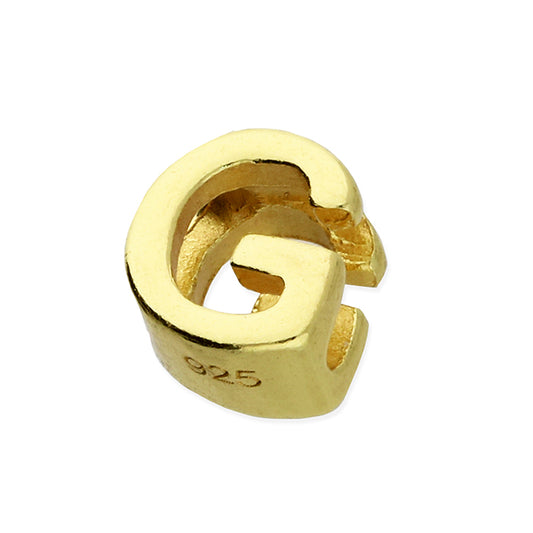 Silver goldplated G intial pendant