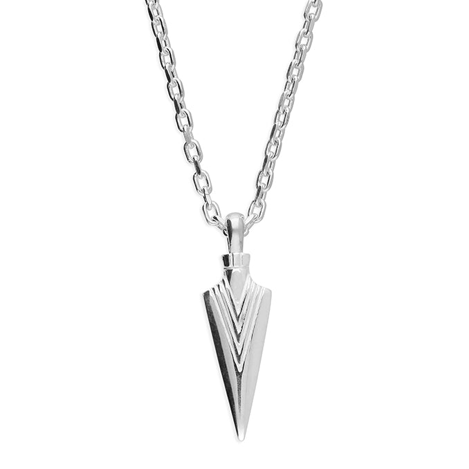 Sterling silver arrow belcher necklace
