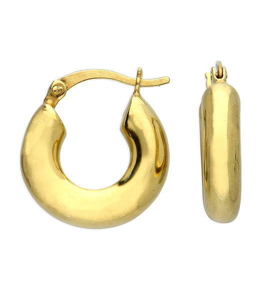 Sterling Silver Gold Plated Hoop Earrings