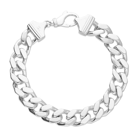 Sterling silver chunky curb bracelet