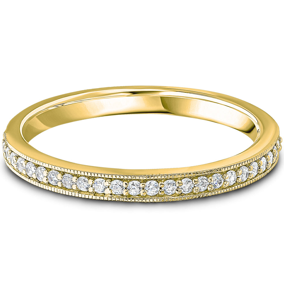 9ct Yellow Gold Natural Diamond Half Eternity Ring