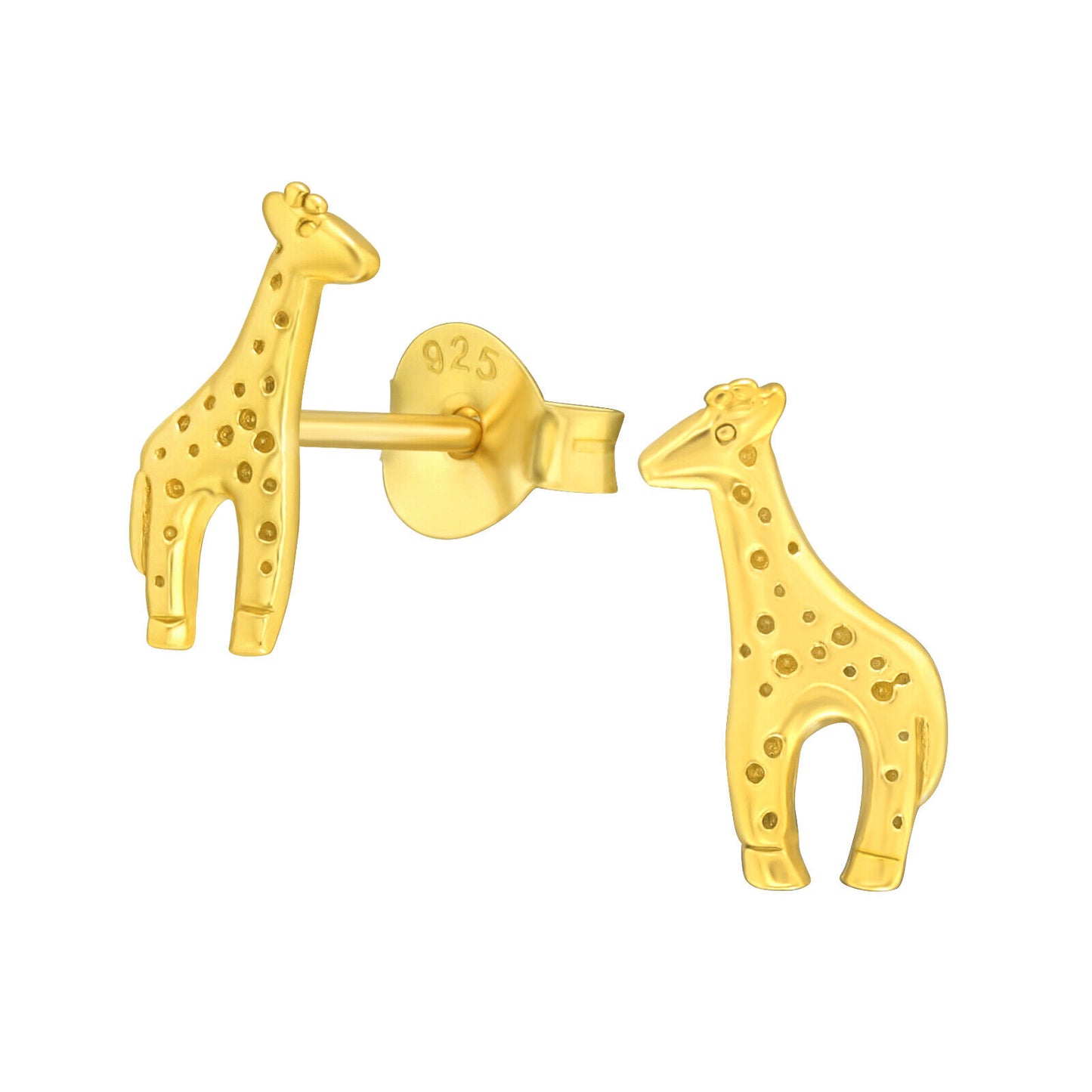 14ct gold plated giraffe stud earrings