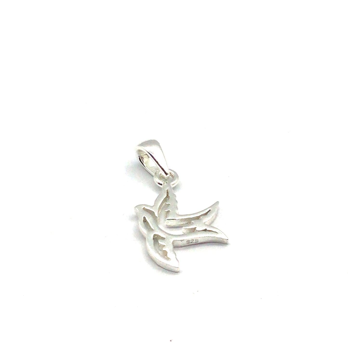 925 Silver Cut Out Dove Bird Pendant