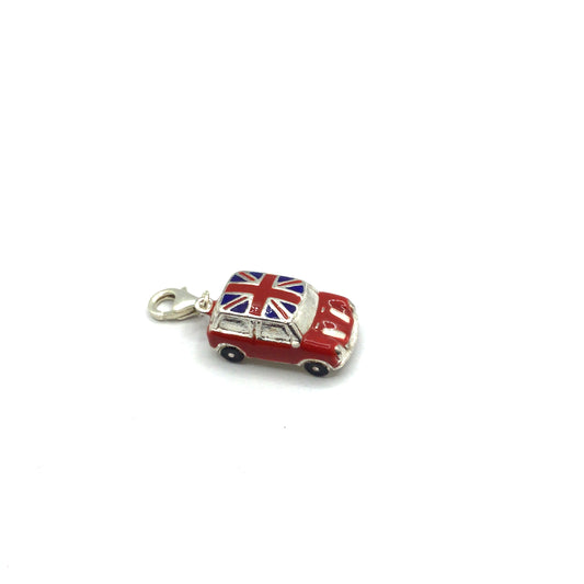 Sterling Silver Enamel Union Jack Mini Car Charms
