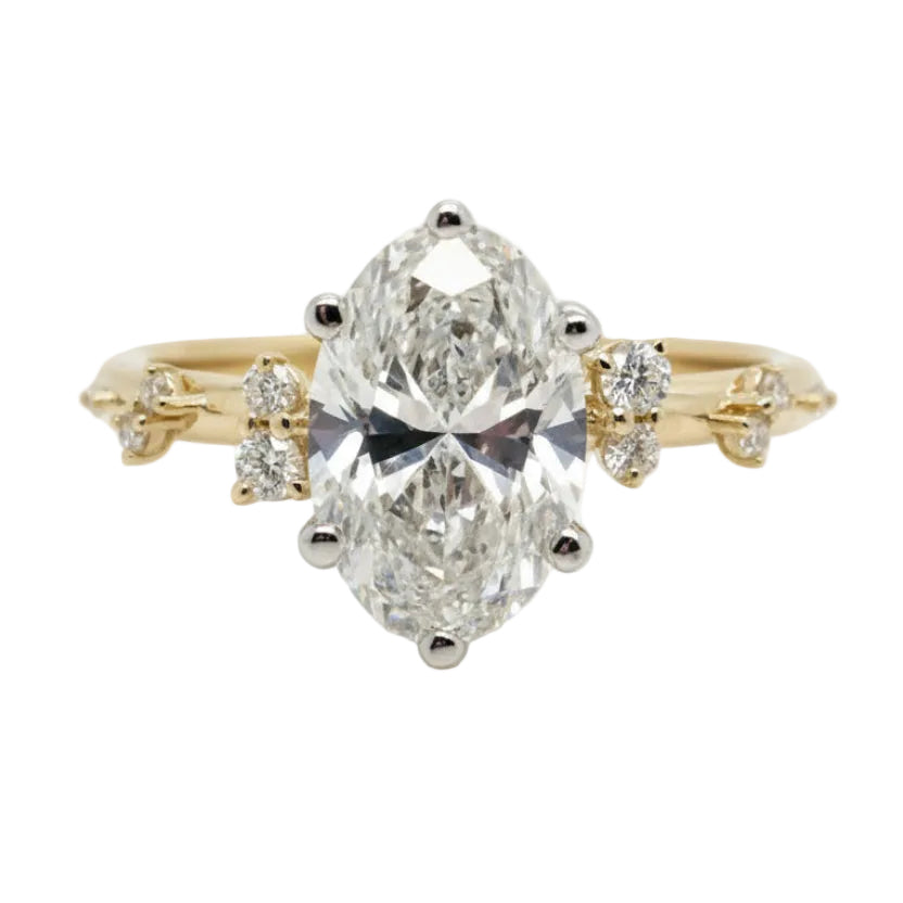 Monroe's "Flowing Nature" Oval Brilliant Cut Diamond Engagement Ring