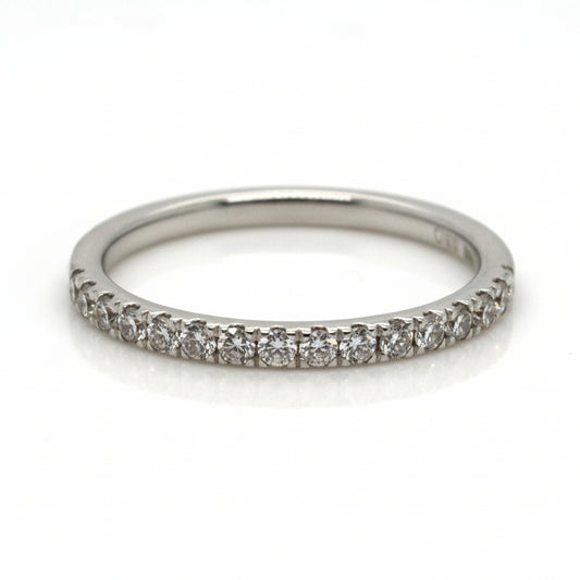 18ct White Gold Half Eternity Diamond Wedding Band
