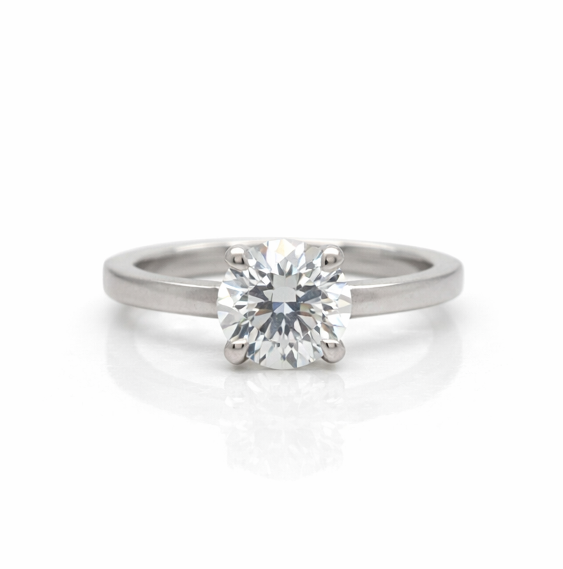 1.74ct Diamond Solitaire 18ct White Gold Engagement Ring