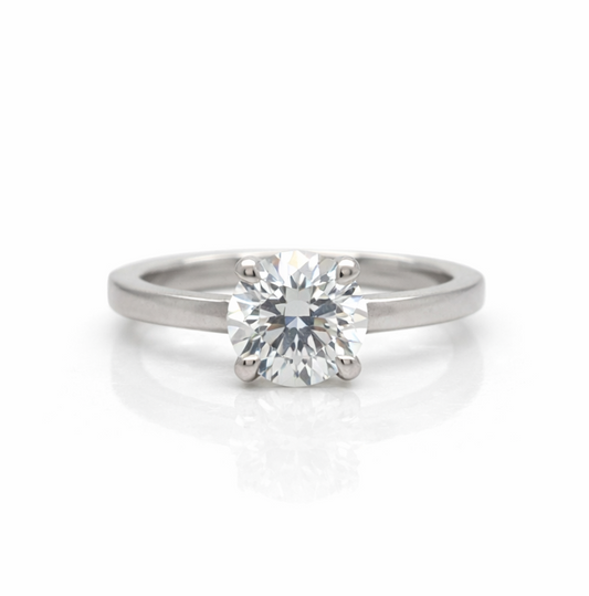 1.74ct Diamond Solitaire 18ct White Gold Engagement Ring