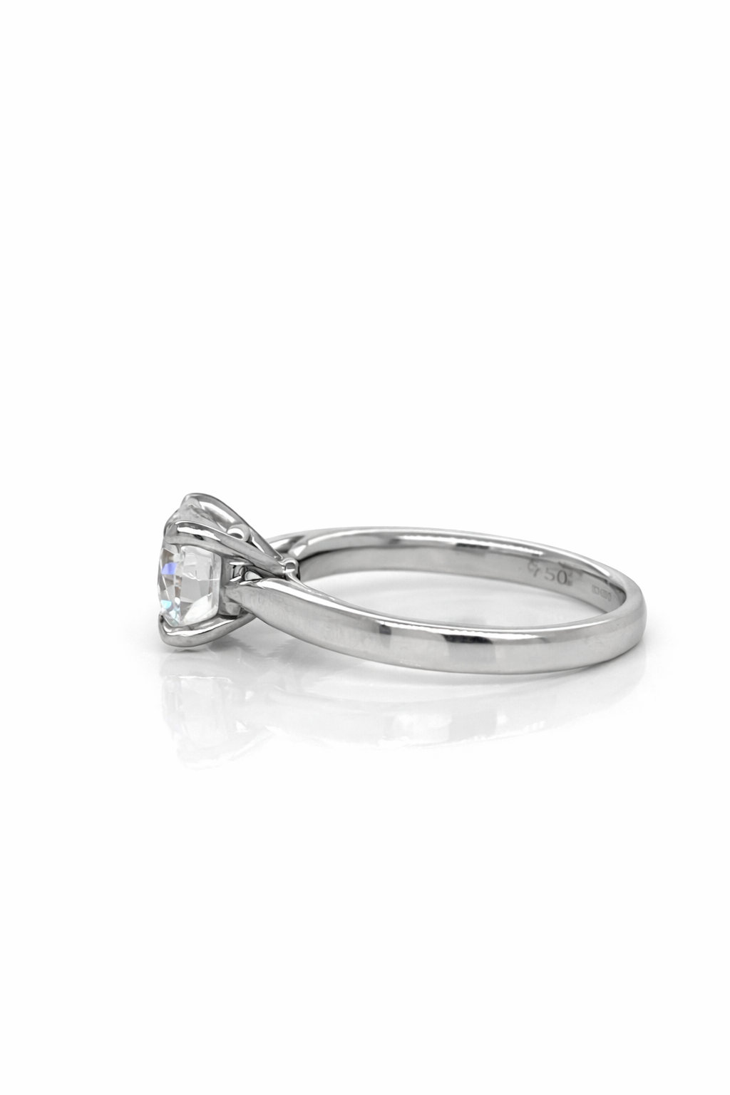 1.74ct Diamond Solitaire 18ct White Gold Engagement Ring