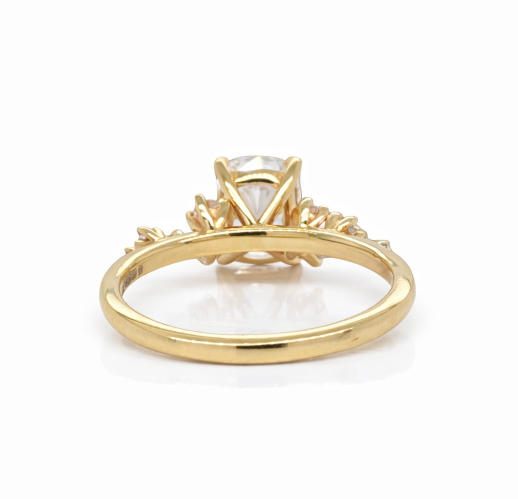 Monroe's "Star gazing" Elongated Cushion Cut Engagement Diamond Ring