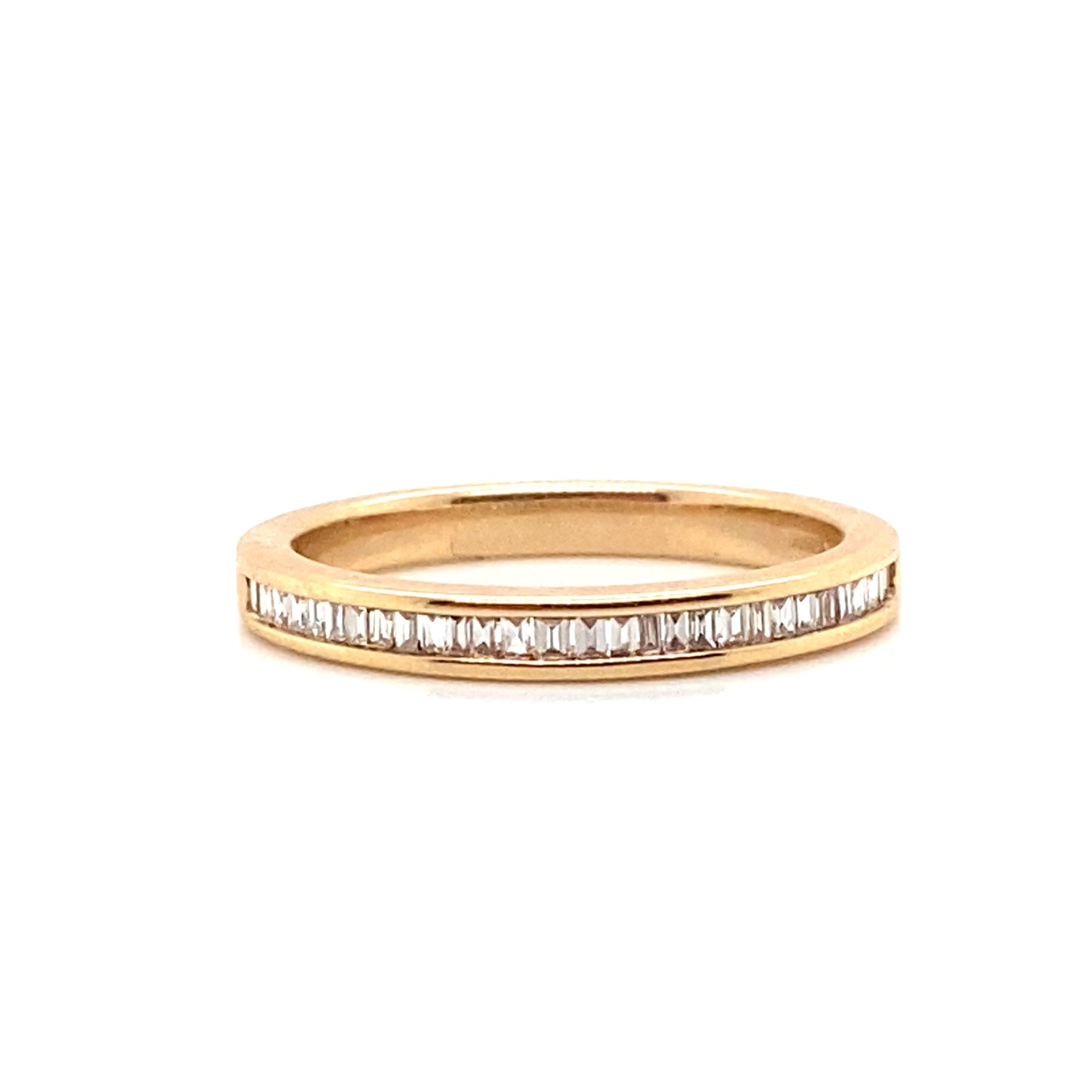 18ct Yellow Gold Baguette Cut Diamond Half ET Ring