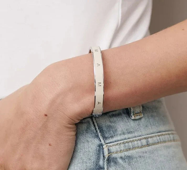 Bangel in Sterling Silver from Vivi Coo The Mama Bracelet