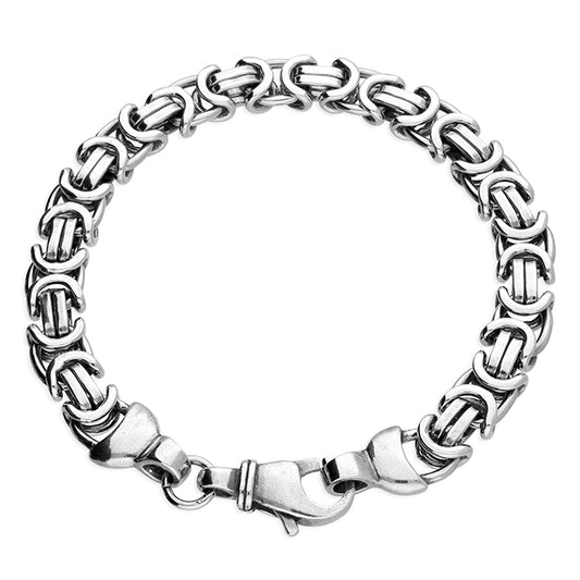 Sterling silver fancy oxidised bracelet