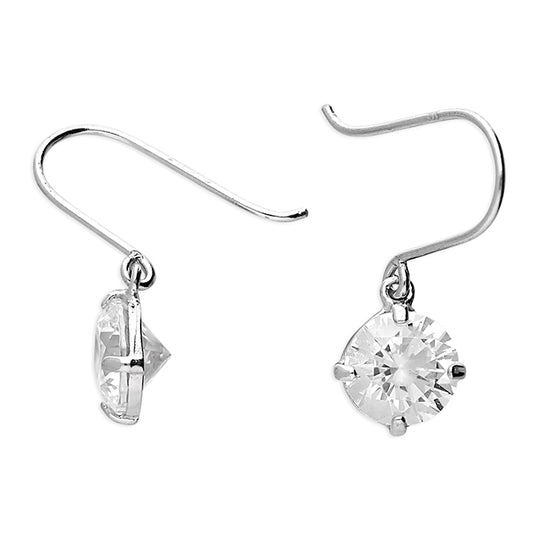 White Gold Drop Earrings