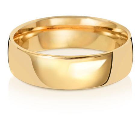 9ct Yellow Gold Wedding Band - Size X