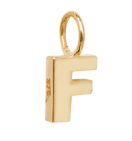 9ct Yellow Gold Small Letter 'F' Pendant