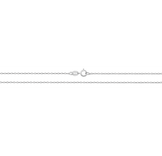Silver oval fine belcher chain 20"