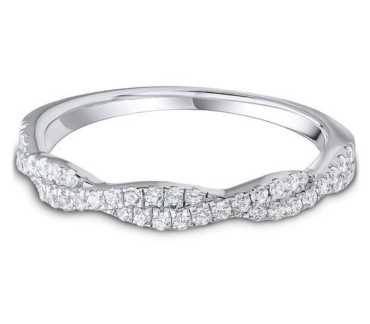 Diamond Twisted Rope Platinum Eternity Ring
