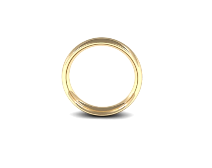 Subtle Traditional Court Gents 5mm Wide Wedding Band Ring, 9ct & 18ct Gold and Platinum