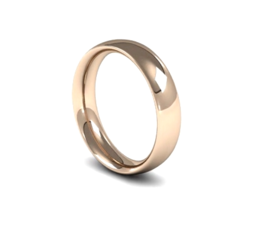 Subtle Traditional Court Gents 5mm Wide Wedding Band Ring, 9ct & 18ct Gold and Platinum