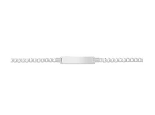 Silver curb pave bracelet