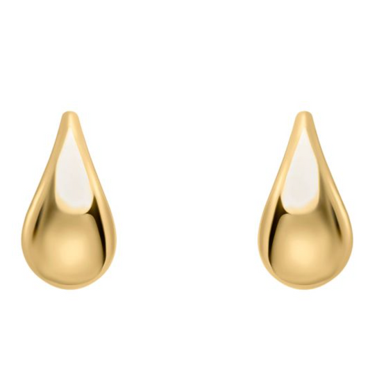 9CT yellow gold tear drop studs