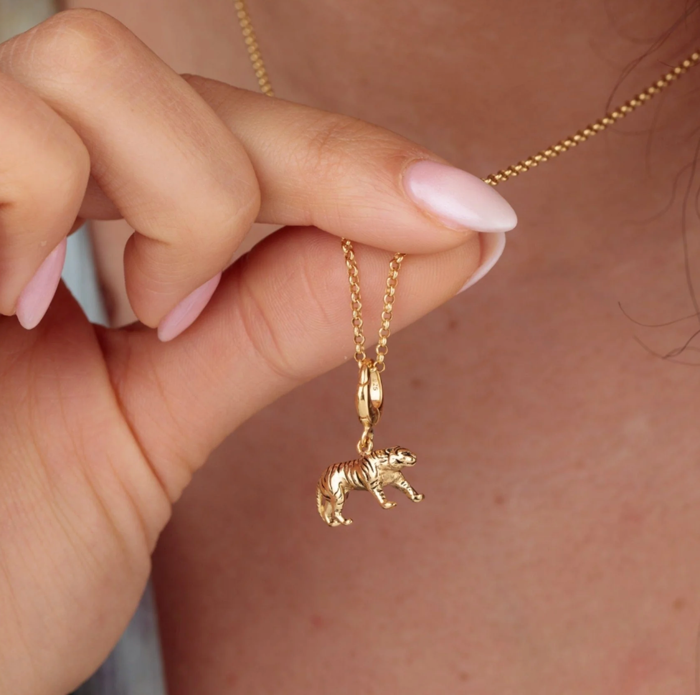 Gold Plated Tiger Charm