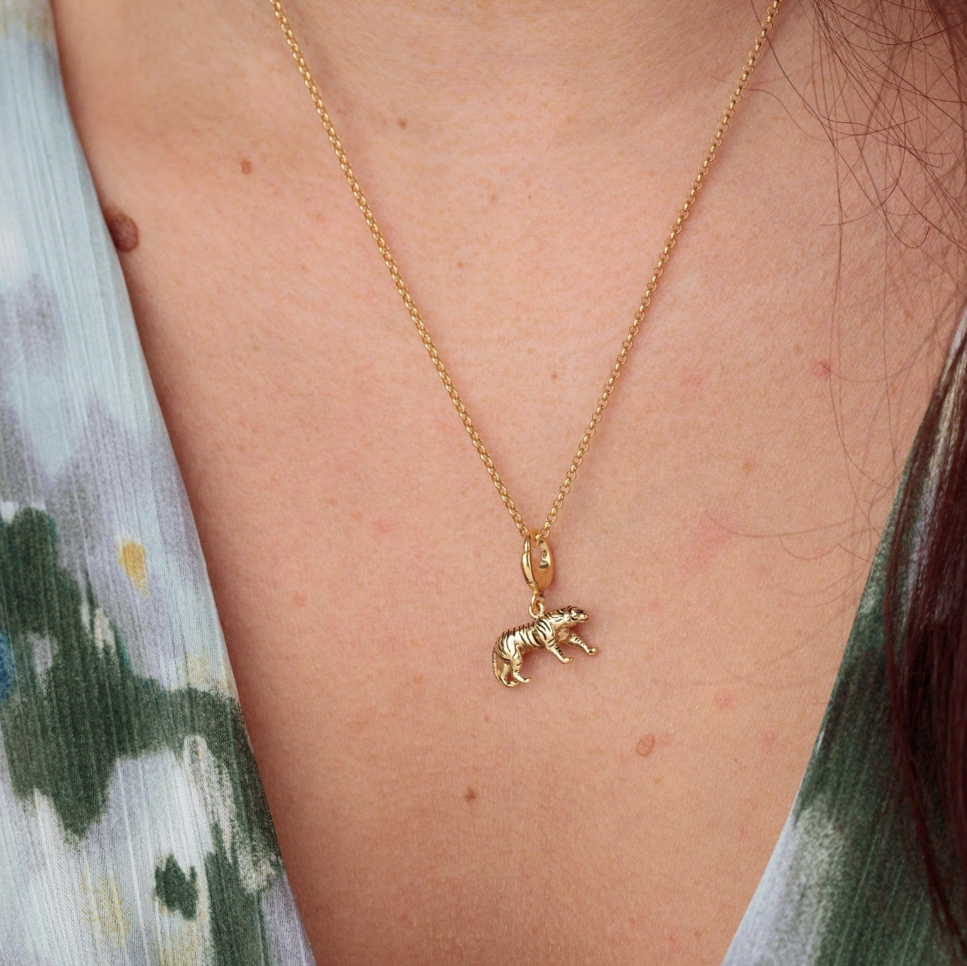 Gold Plated Tiger Charm