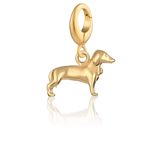 Gold Plated Sausage Dog Charm