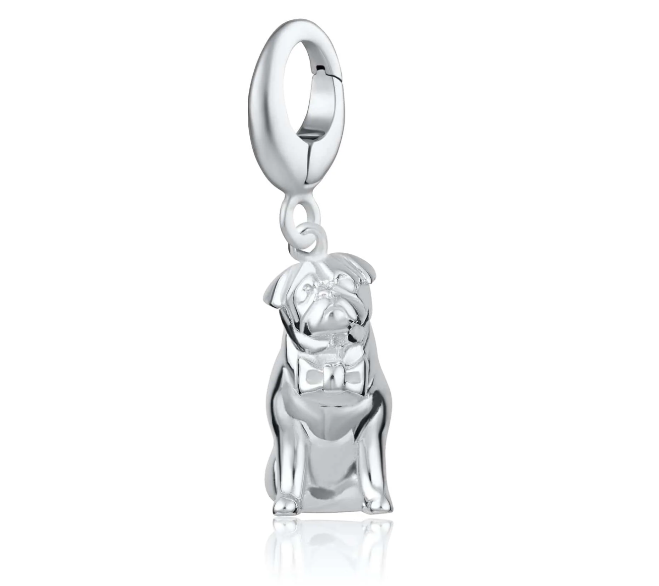 Silver Pug Charm