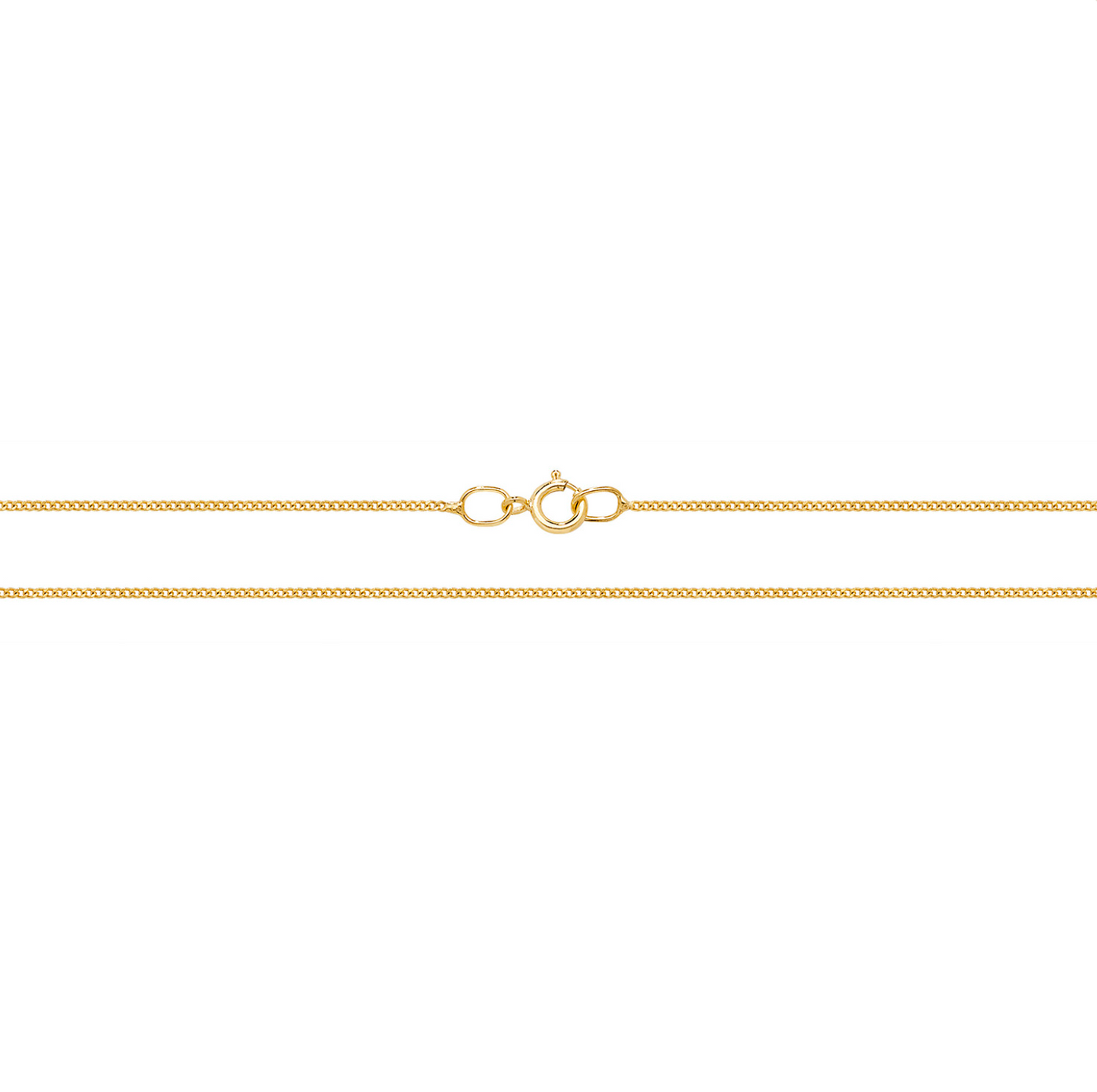 9ct yellow Gold 16" Fine Curb Chain
