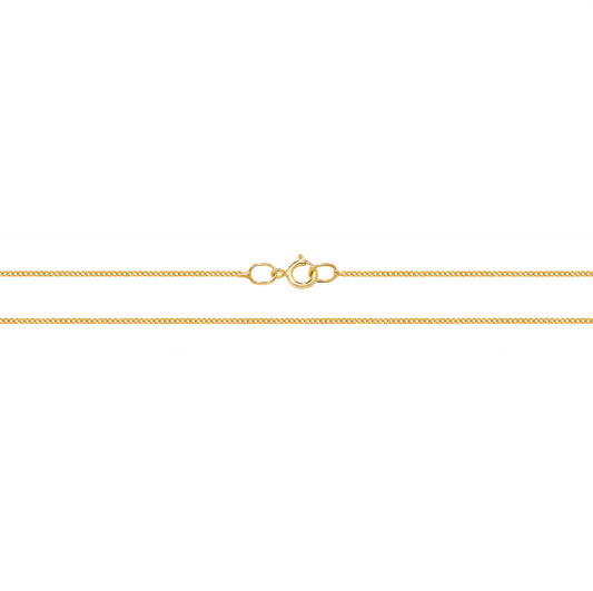 9ct yellow Gold 16" Fine Curb Chain