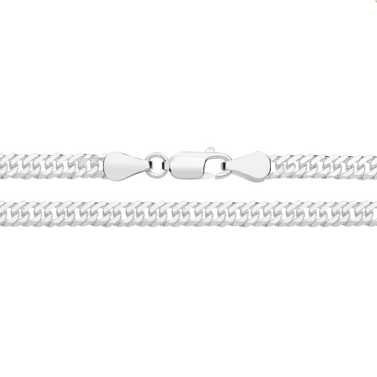 925 Silver double curb chain bracelet