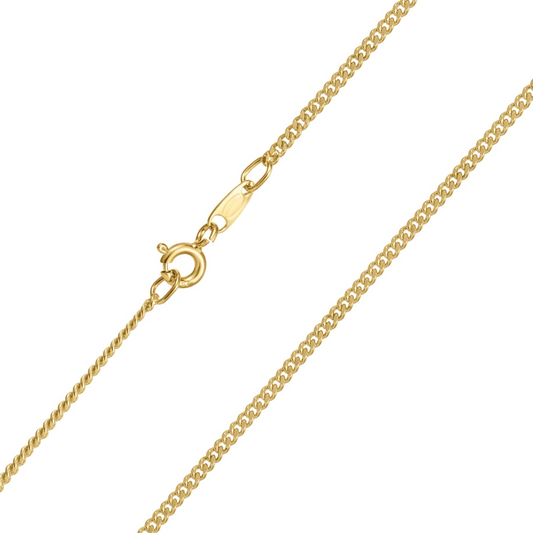 Curb Chain in 18ct Yellow Gold 1.7mm