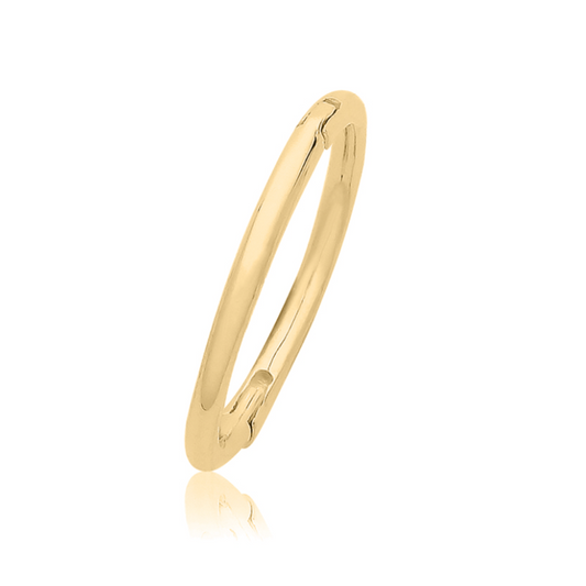 Cartilage Clicker Hoop 10mm in 9ct Yellow Gold