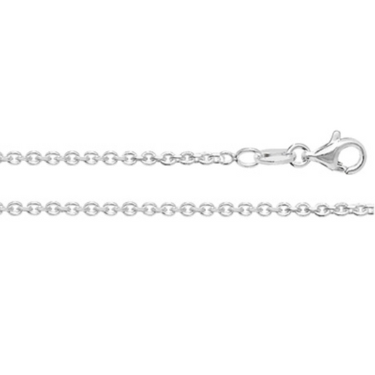 Sterling Silver Faceted Belcher Chain 18"