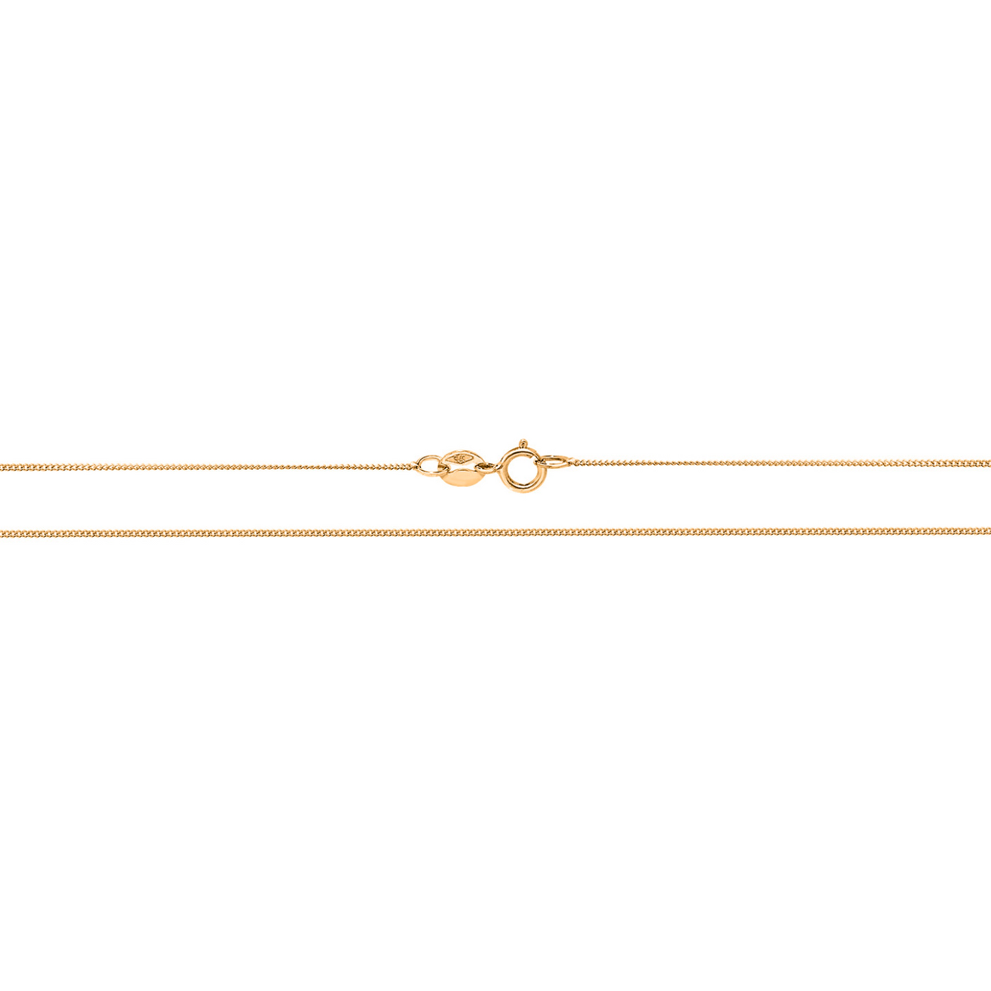 Yellow Gold Close Curb Chain 18"