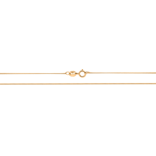 Yellow Gold Close Curb Chain 18"