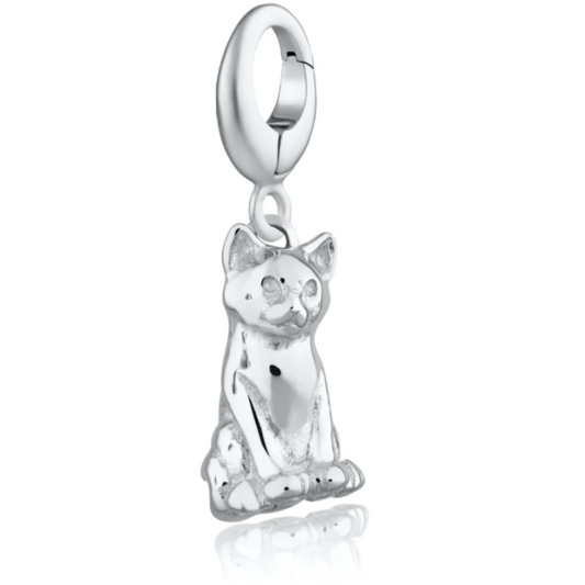 Silver Cat charm