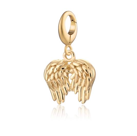 Gold Plated angel wings charm