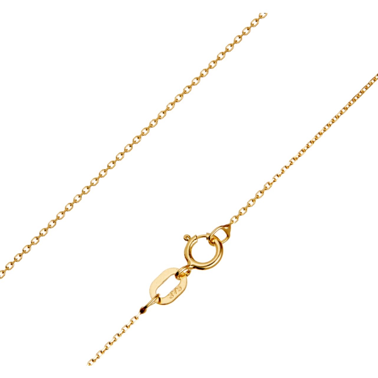 Oval belcher chain in 9ct yellow gold 18"