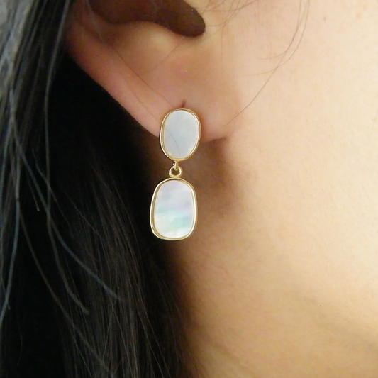 Isla Mother of Pearl Drop Earrings