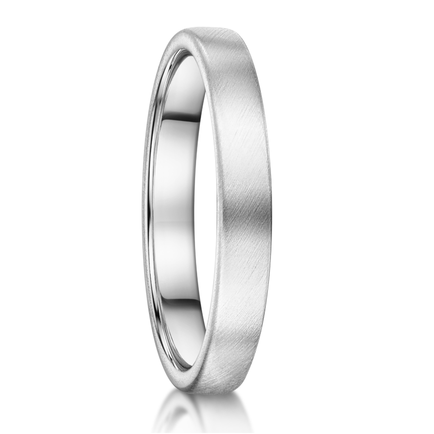 Diagonal Matt Centre Finish Wedding Band