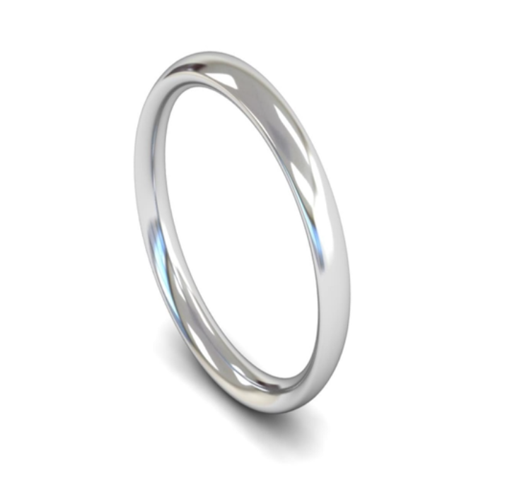 Platinum Tradtional Court Wedding band