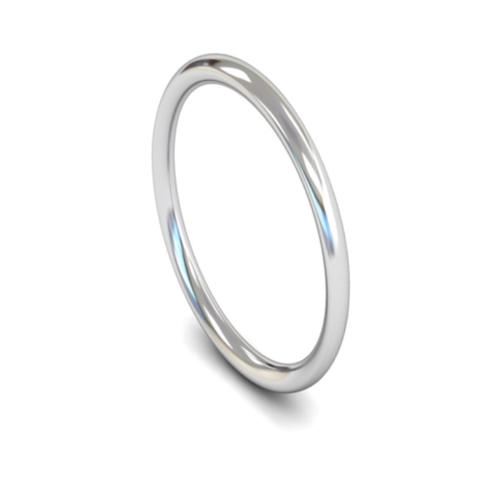 Platinum Tradtional Court Wedding band