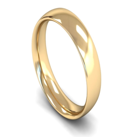 Gents Gold Tradtional Court Wedding band