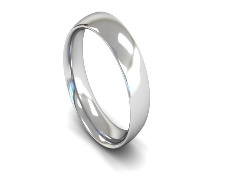 Platinum Tradtional Court Wedding band