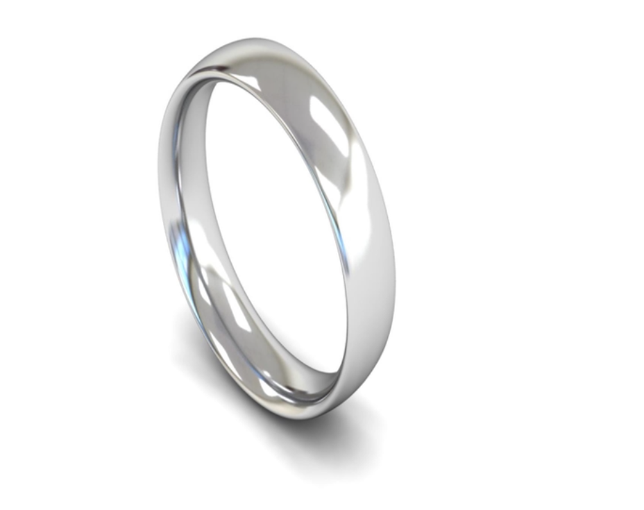 Platinum Tradtional Court Wedding band