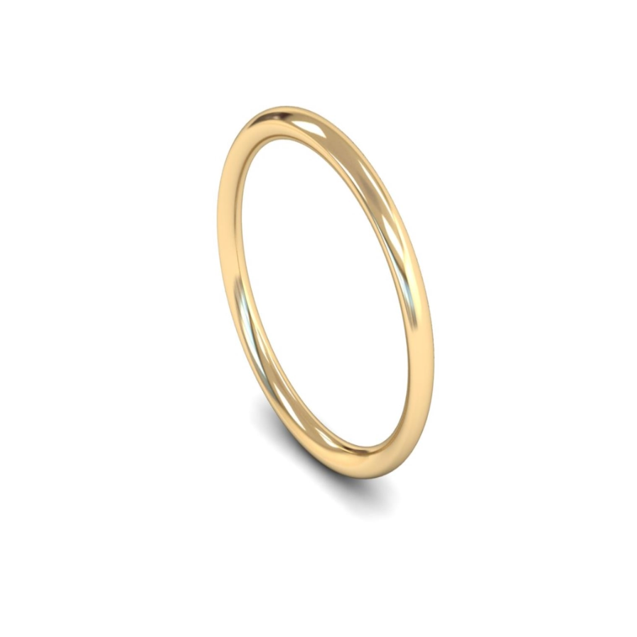 Ladies Gold Traditional Court Wedding band