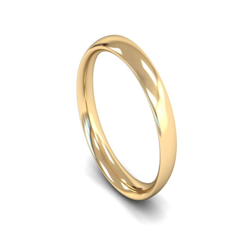 Ladies Gold Traditional Court Wedding band